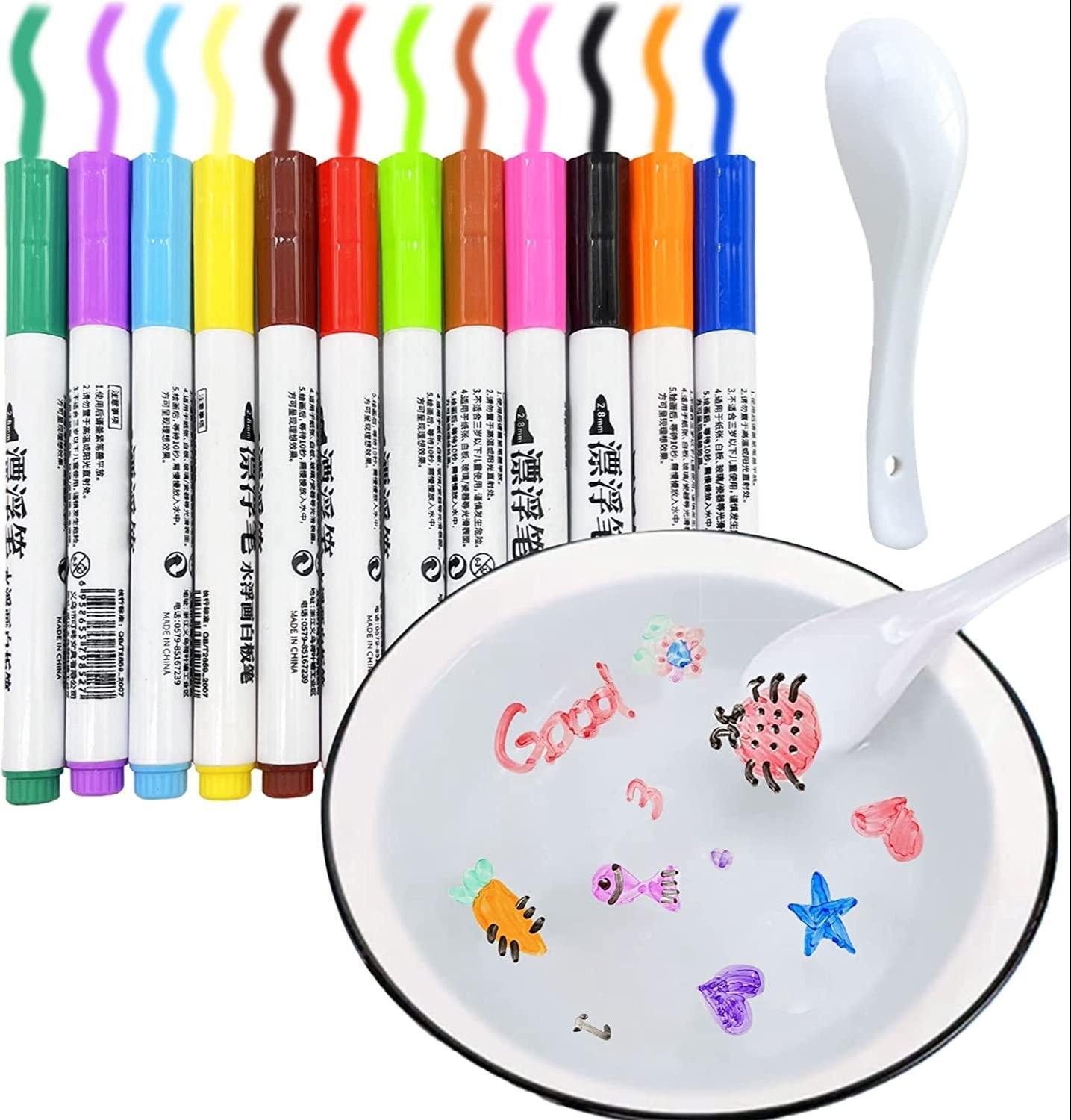 12 Piece Water Floating Pen With Spoon 🥄🖋️